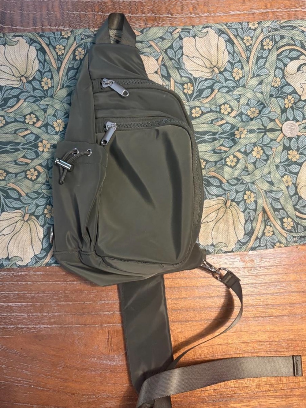 wild fable Olive Green Men's Sling Belt Bag